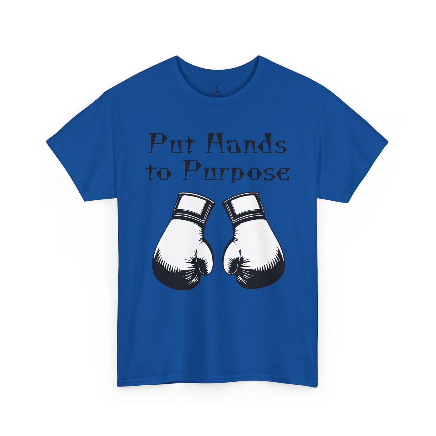 Boxing Tee, "Put Hands to Purpose" Unisex Heavy Cotton Shirt,