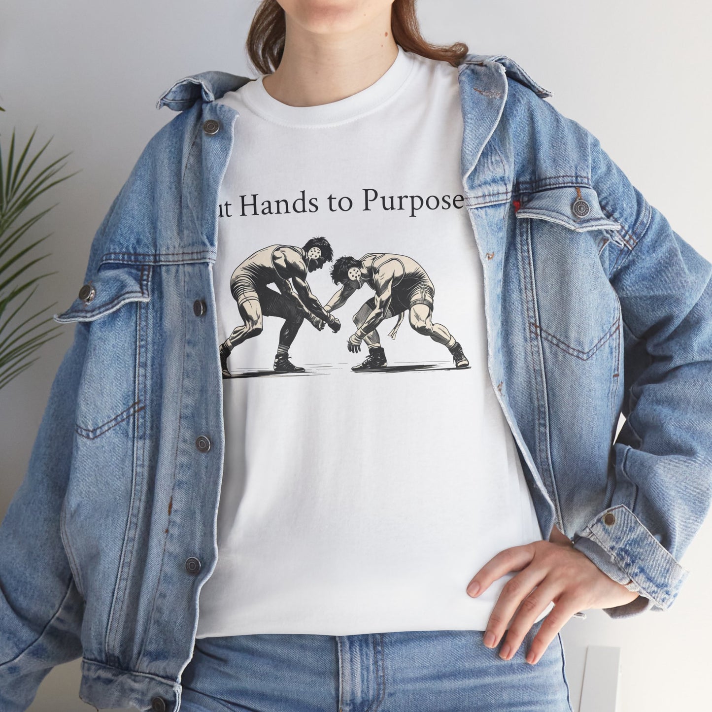 Wrestling Tee, "Put Hands to Purpose" Unisex Shirt for Wrestlers, , Graphic Tee