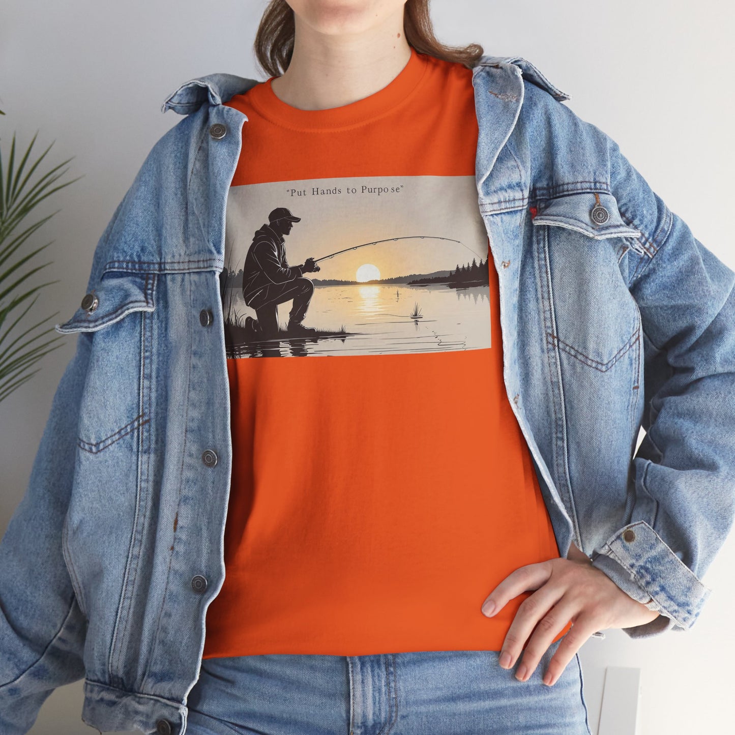 Fishing Graphic Tee, Put Hands to Purpose, Unisex T-Shirt
