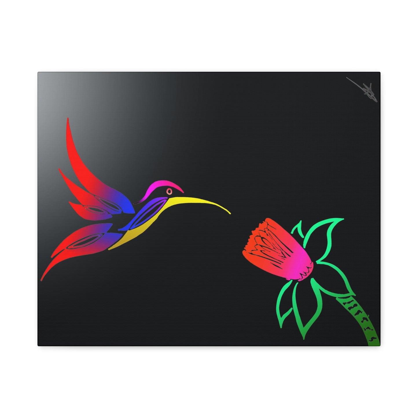 Canvas Gallery Wraps - Humming bird and flower