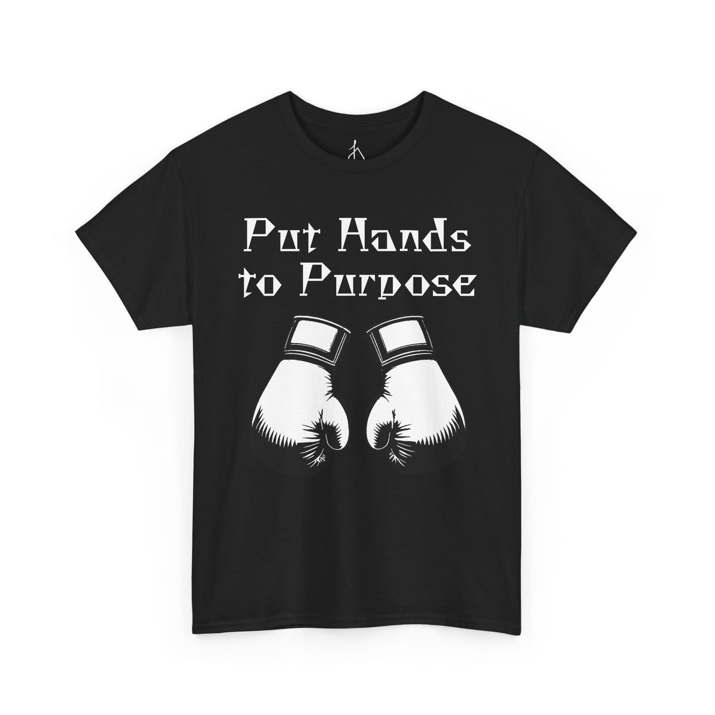 Boxing Tee, "Put Hands to Purpose" Unisex Heavy Cotton Shirt,