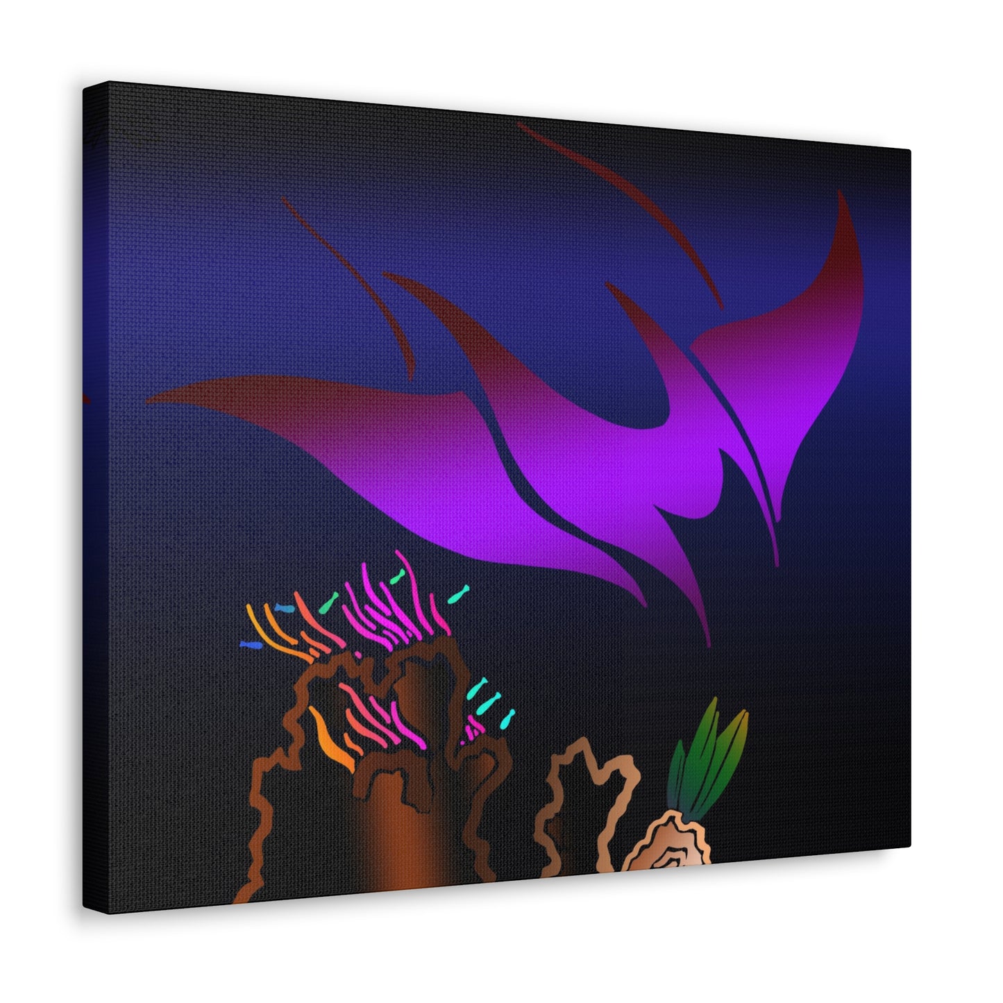 Canvas Wrap Manta Ray Ocean Art