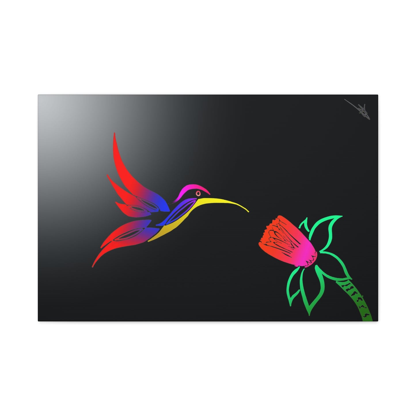 Canvas Gallery Wraps - Humming bird and flower