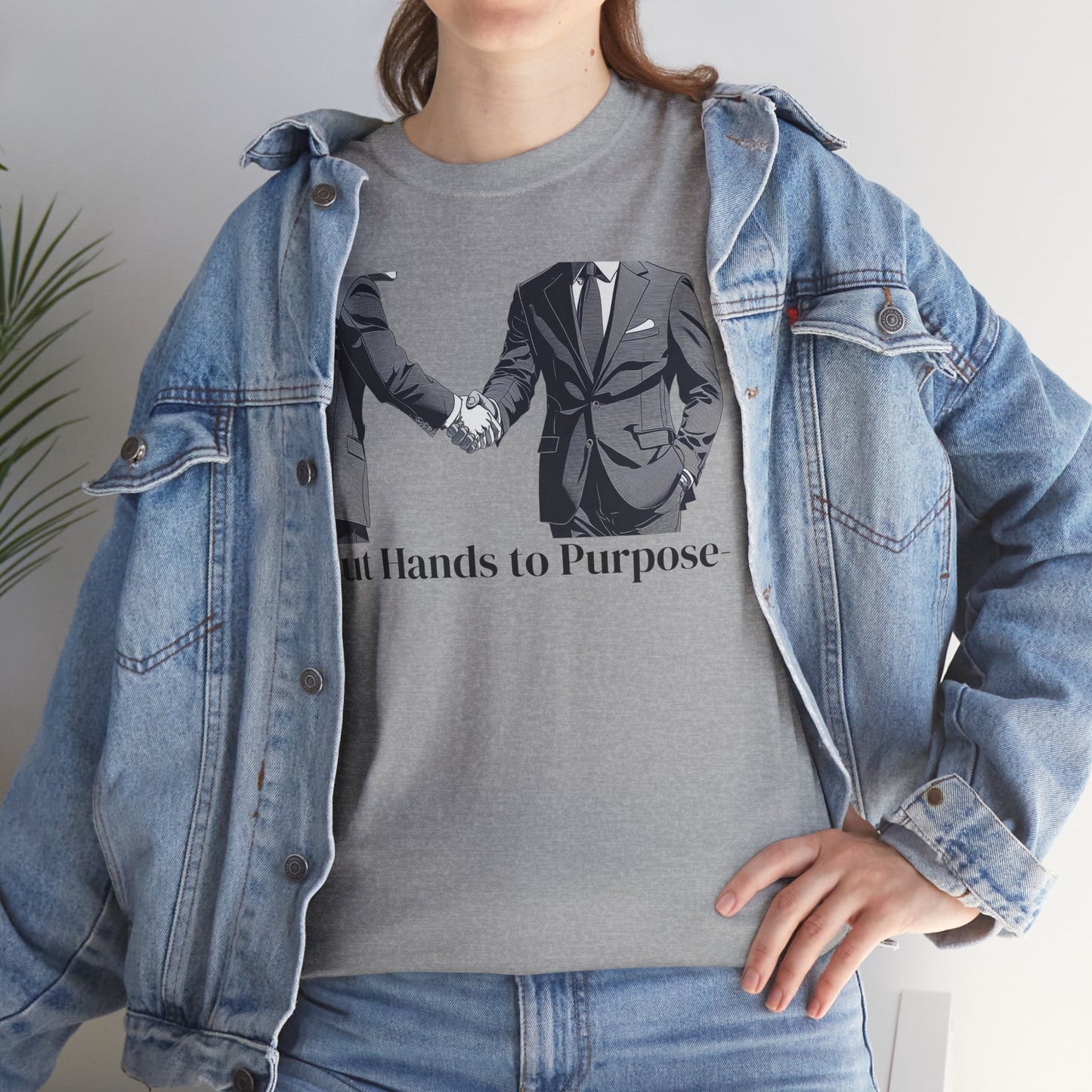 Business Men Shaking Hands Graphic T-Shirt "Put Hands to Purpose