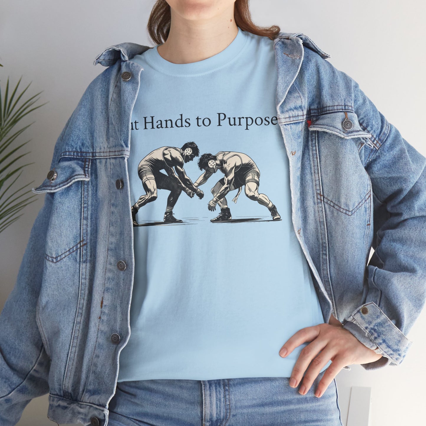 Wrestling Tee, "Put Hands to Purpose" Unisex Shirt for Wrestlers, , Graphic Tee