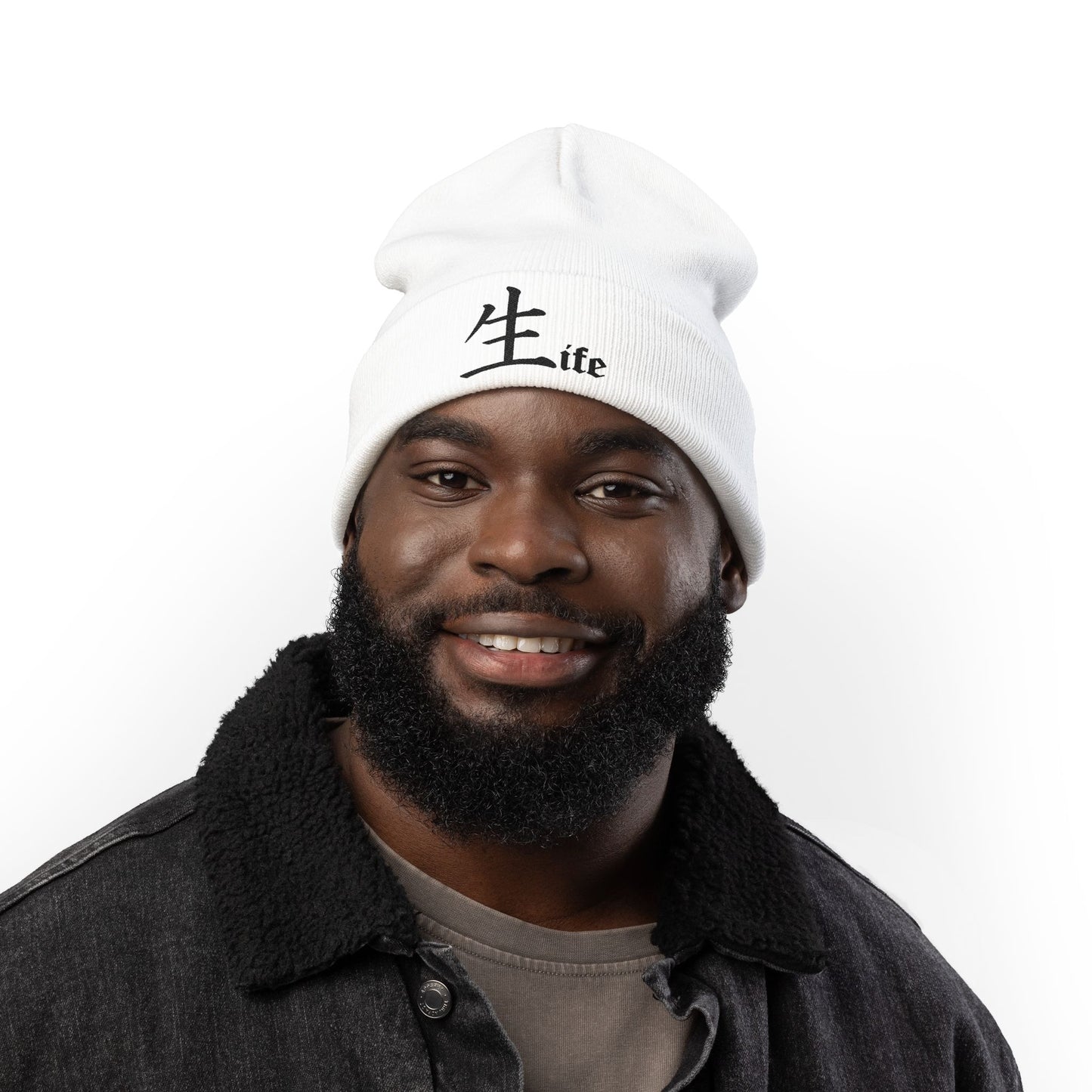 Life by Jack Spade embroidered Knit Beanie, Cuffed Winter Hat