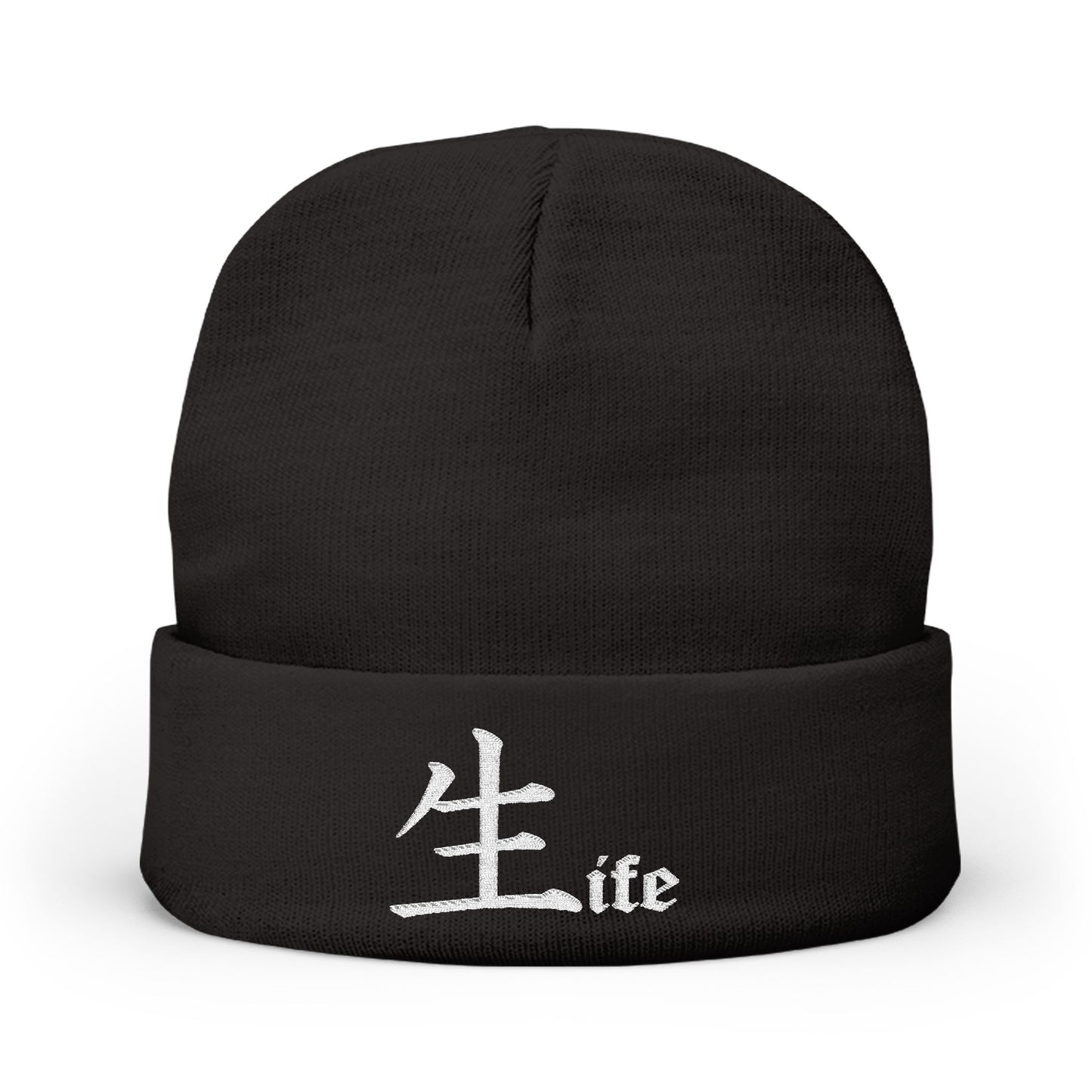 Life by Jack Spade embroidered Knit Beanie, Cuffed Winter Hat