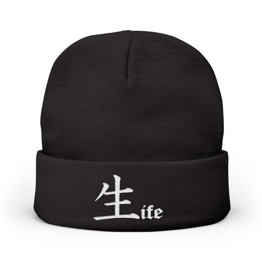 Life by Jack Spade embroidered Knit Beanie, Cuffed Winter Hat