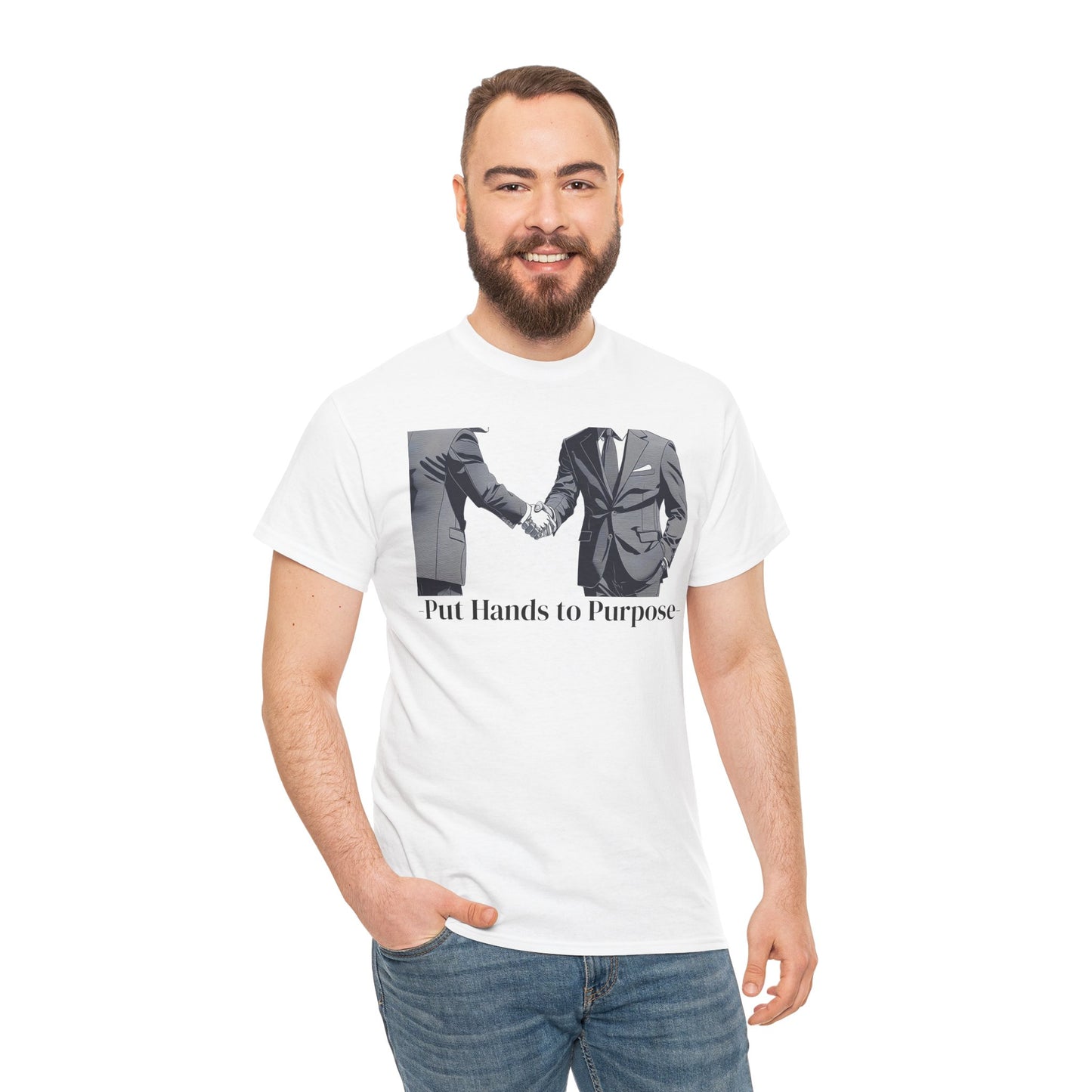 Business Men Shaking Hands Graphic T-Shirt "Put Hands to Purpose