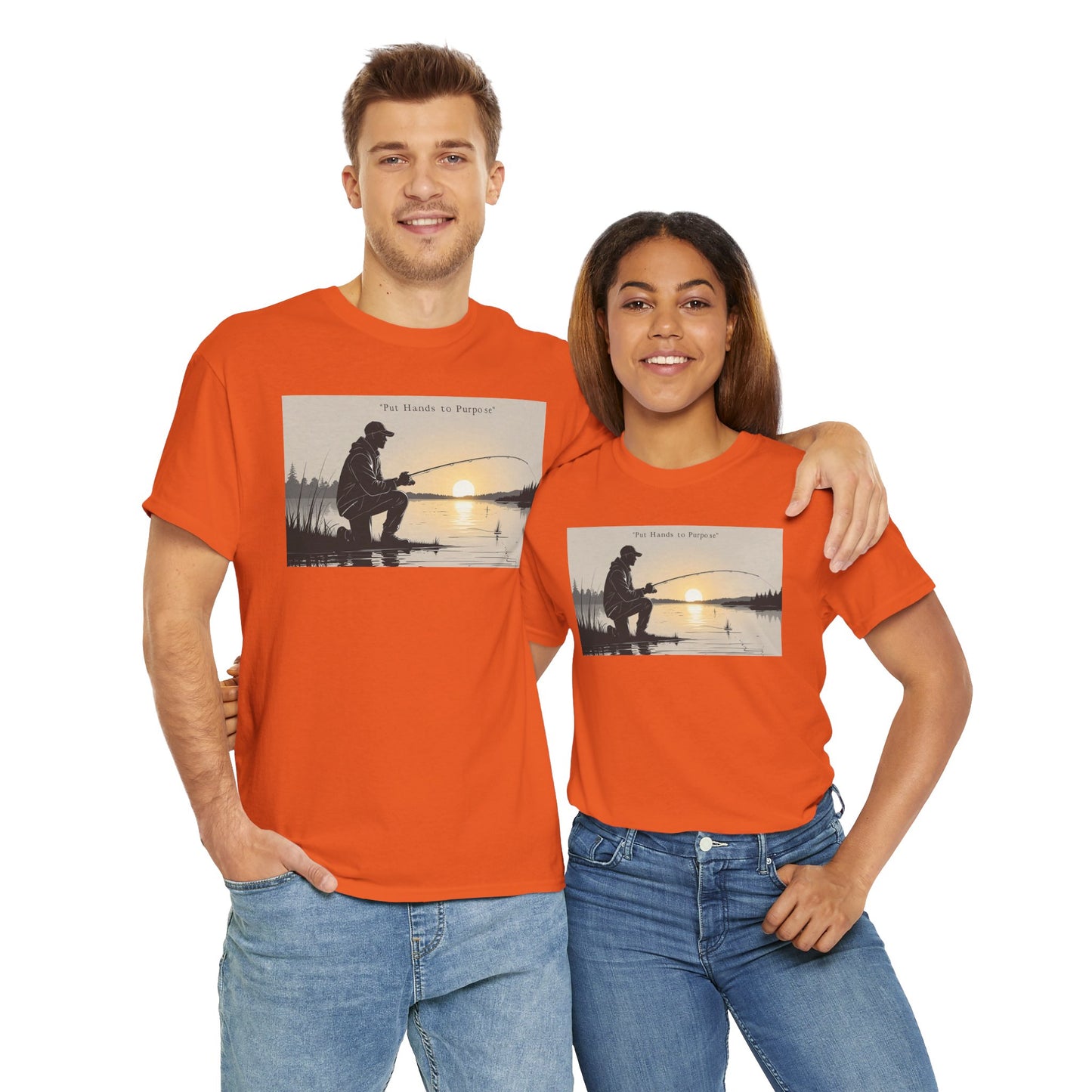 Fishing Graphic Tee, Put Hands to Purpose, Unisex T-Shirt