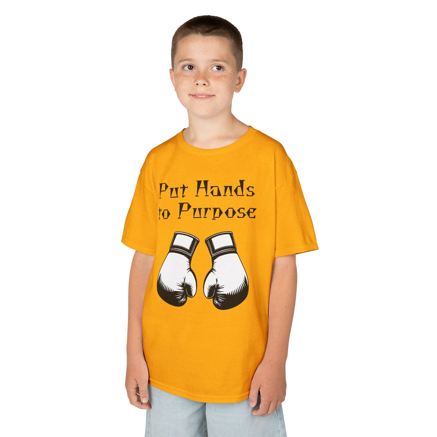 Kids Boxing Tee, "Put Hands to Purpose"