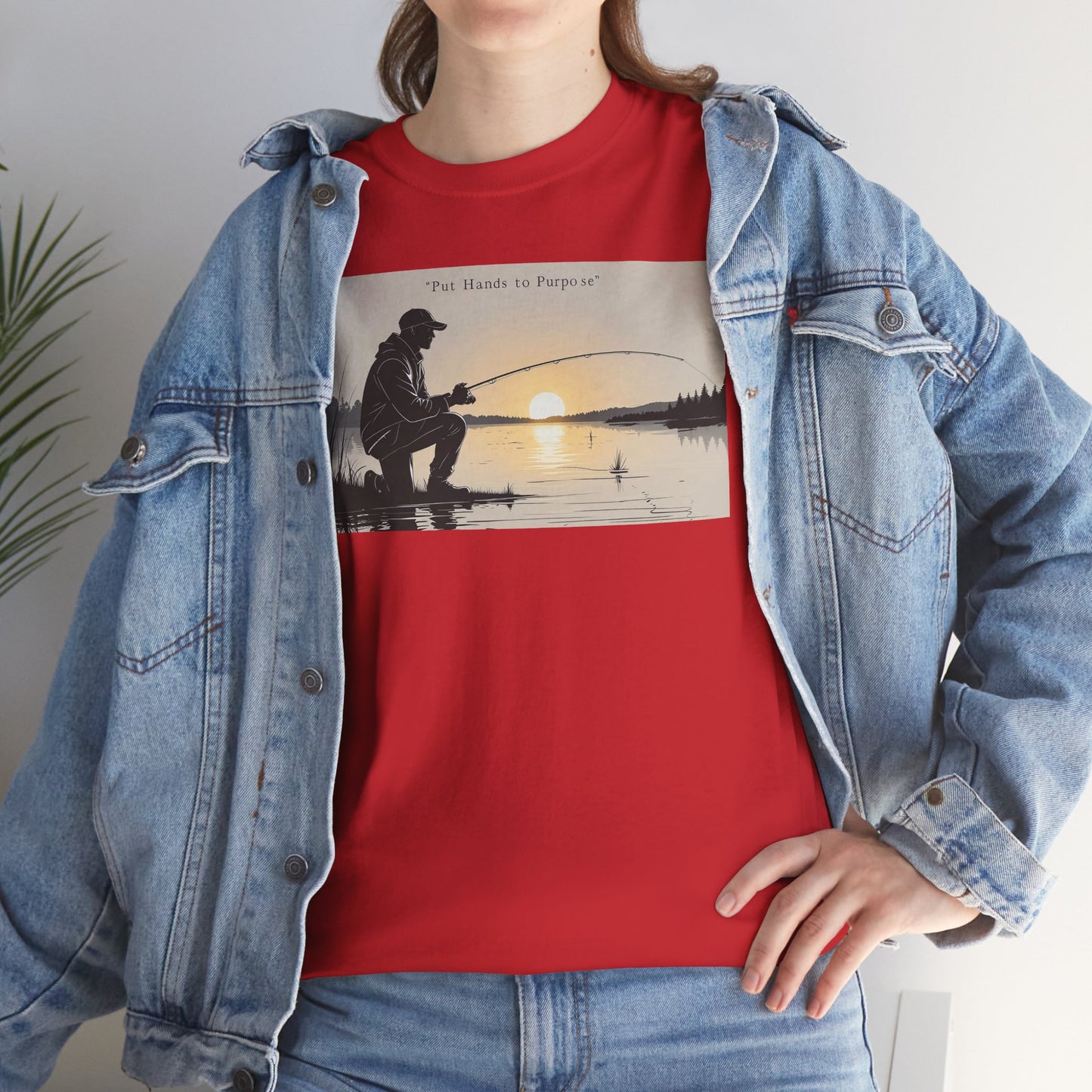 Fishing Graphic Tee, Put Hands to Purpose, Unisex T-Shirt