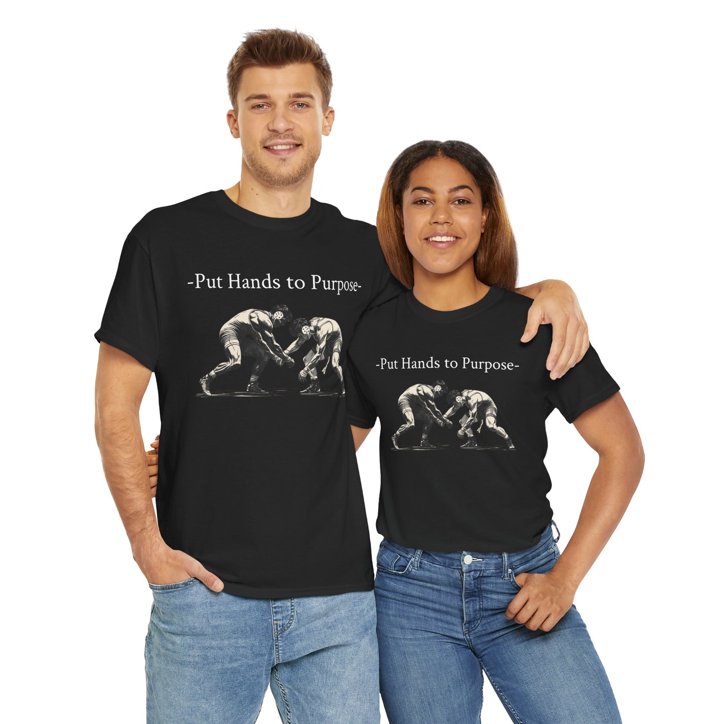 Wrestling Tee, "Put Hands to Purpose" Unisex Shirt for Wrestlers, , Graphic Tee