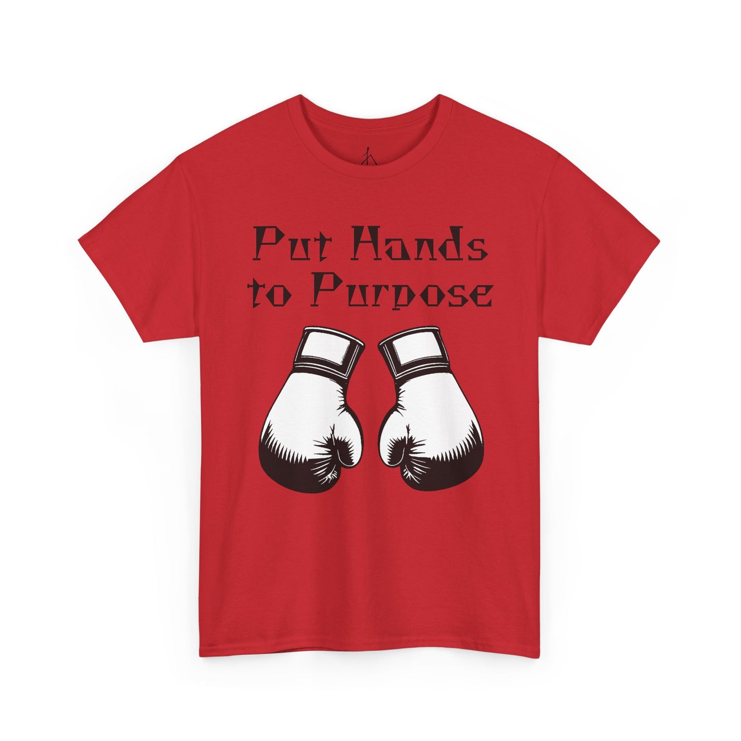 Boxing Tee, "Put Hands to Purpose" Unisex Heavy Cotton Shirt,