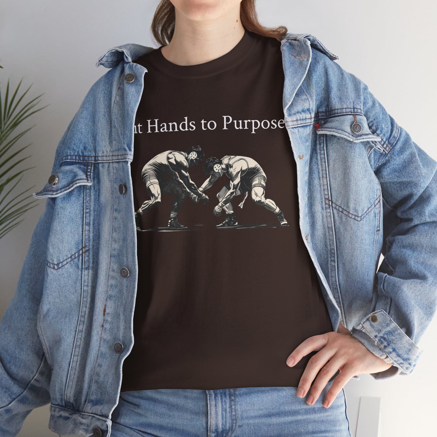 Wrestling Tee, "Put Hands to Purpose" Unisex Shirt for Wrestlers, , Graphic Tee
