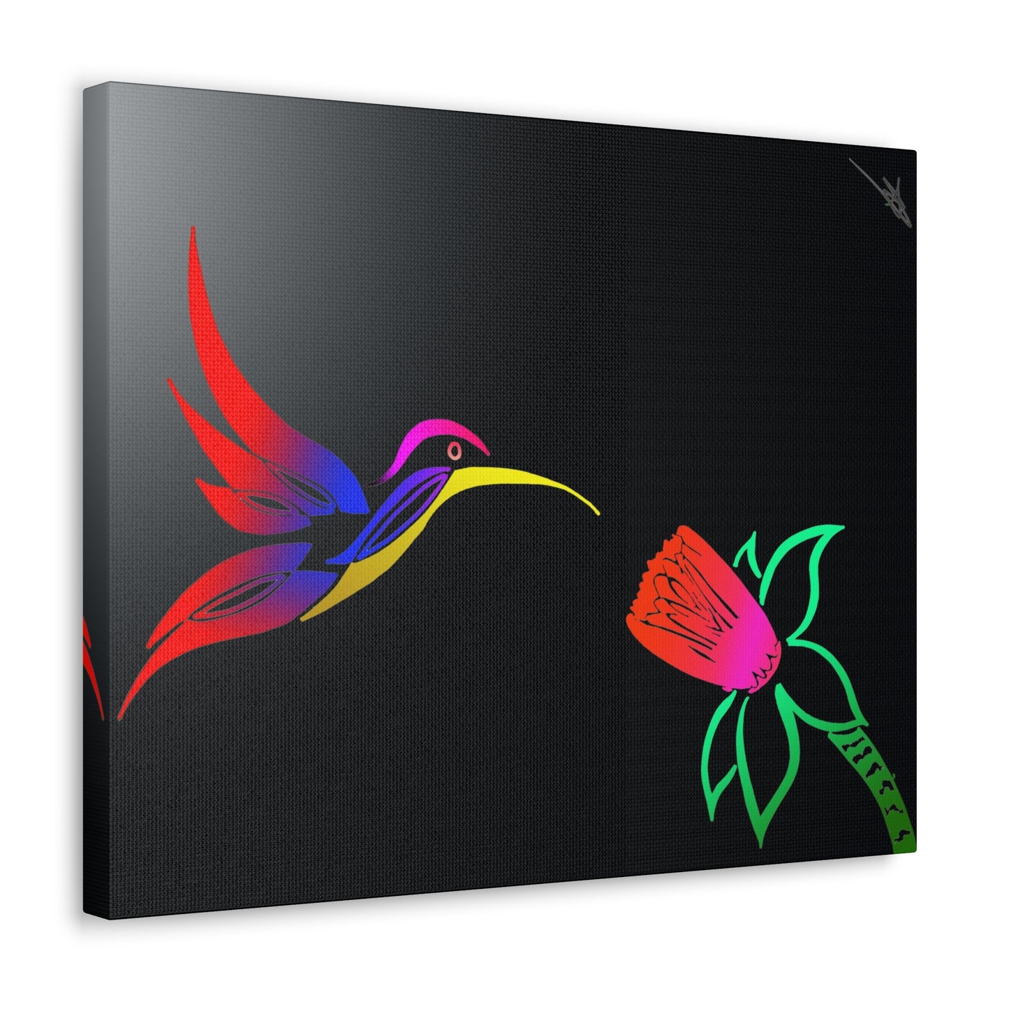 Canvas Gallery Wraps - Humming bird and flower