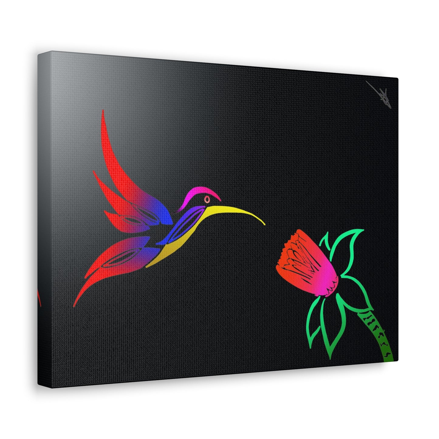 Canvas Gallery Wraps - Humming bird and flower