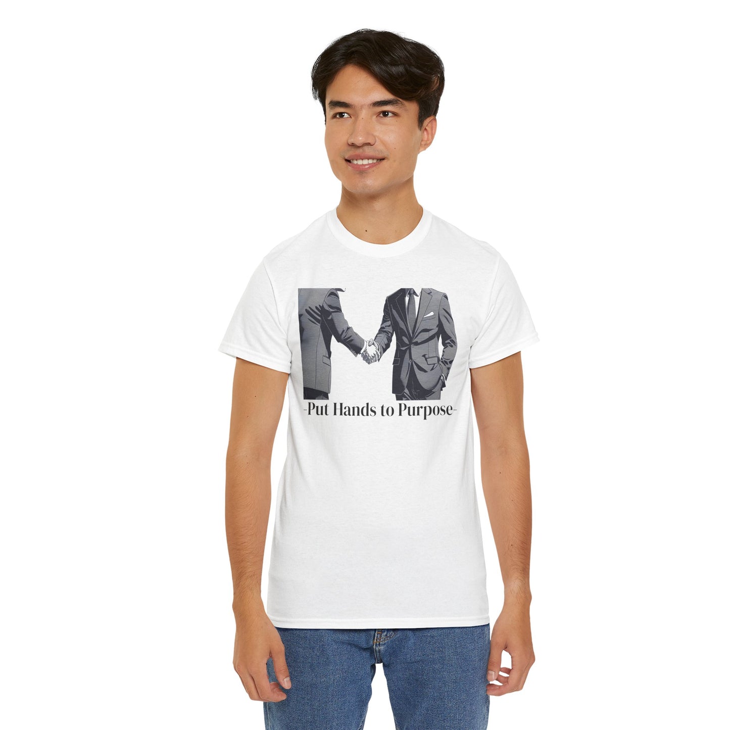 Business Men Shaking Hands Graphic T-Shirt "Put Hands to Purpose