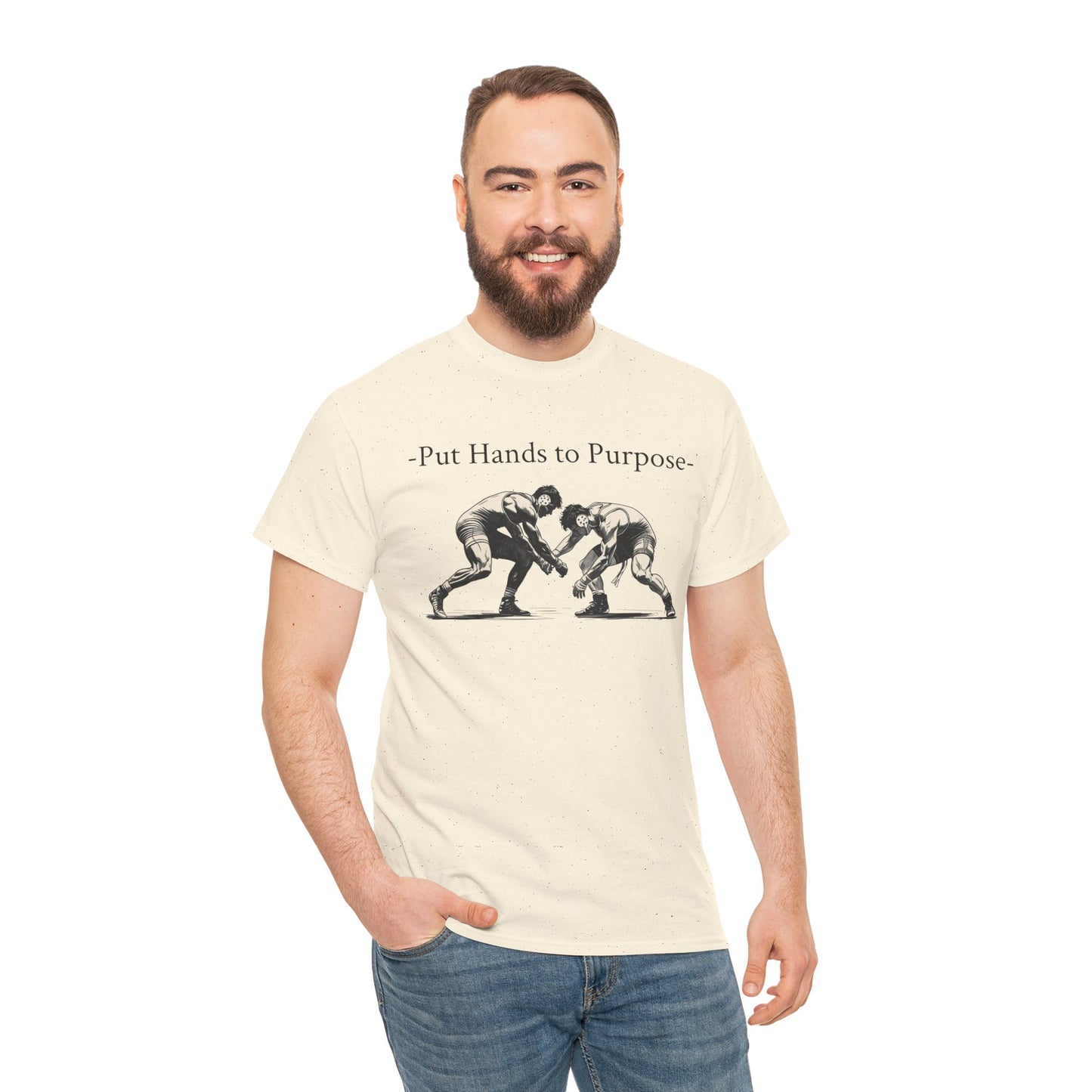 Wrestling Tee, "Put Hands to Purpose" Unisex Shirt for Wrestlers, , Graphic Tee