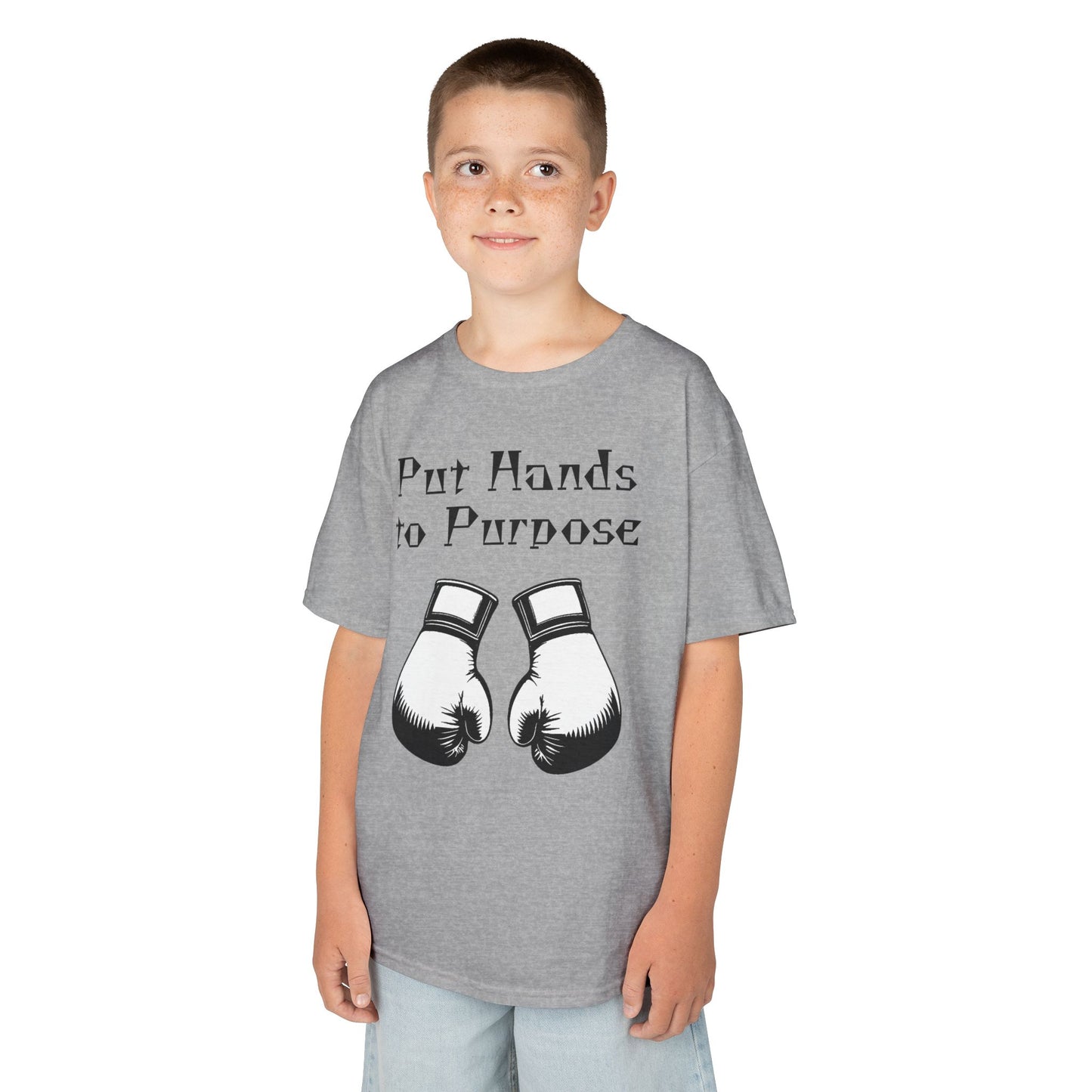 Kids Boxing Tee, "Put Hands to Purpose"