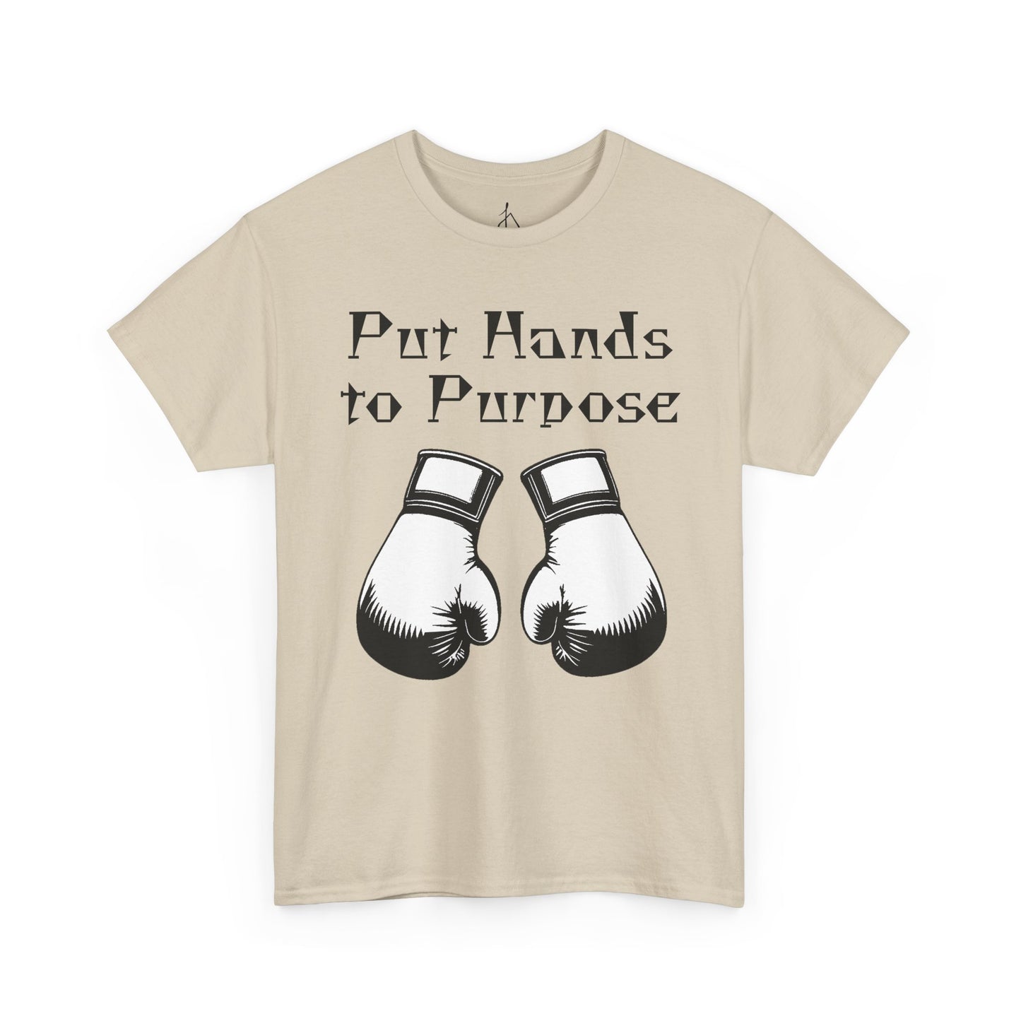 Boxing Tee, "Put Hands to Purpose" Unisex Heavy Cotton Shirt,