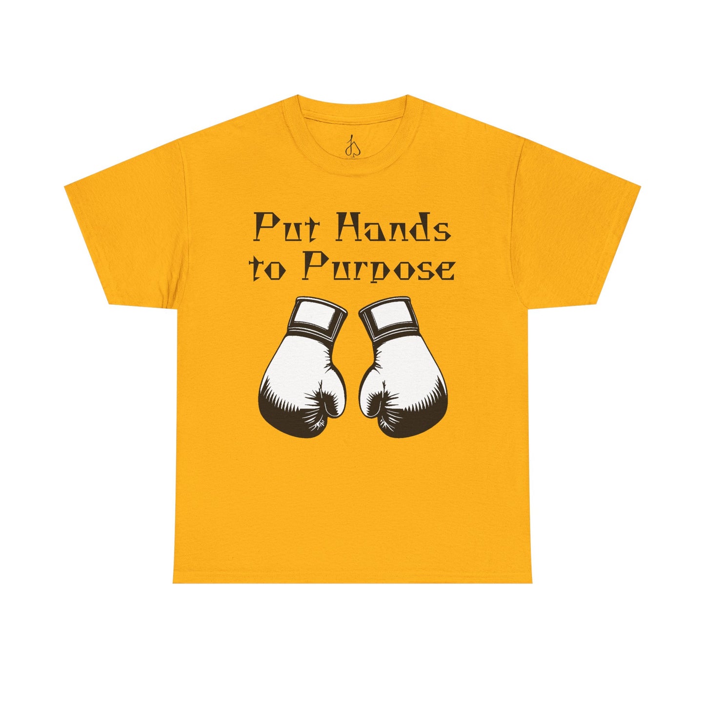 Boxing Tee, "Put Hands to Purpose" Unisex Heavy Cotton Shirt,