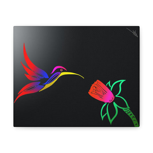 Canvas Gallery Wraps - Humming bird and flower