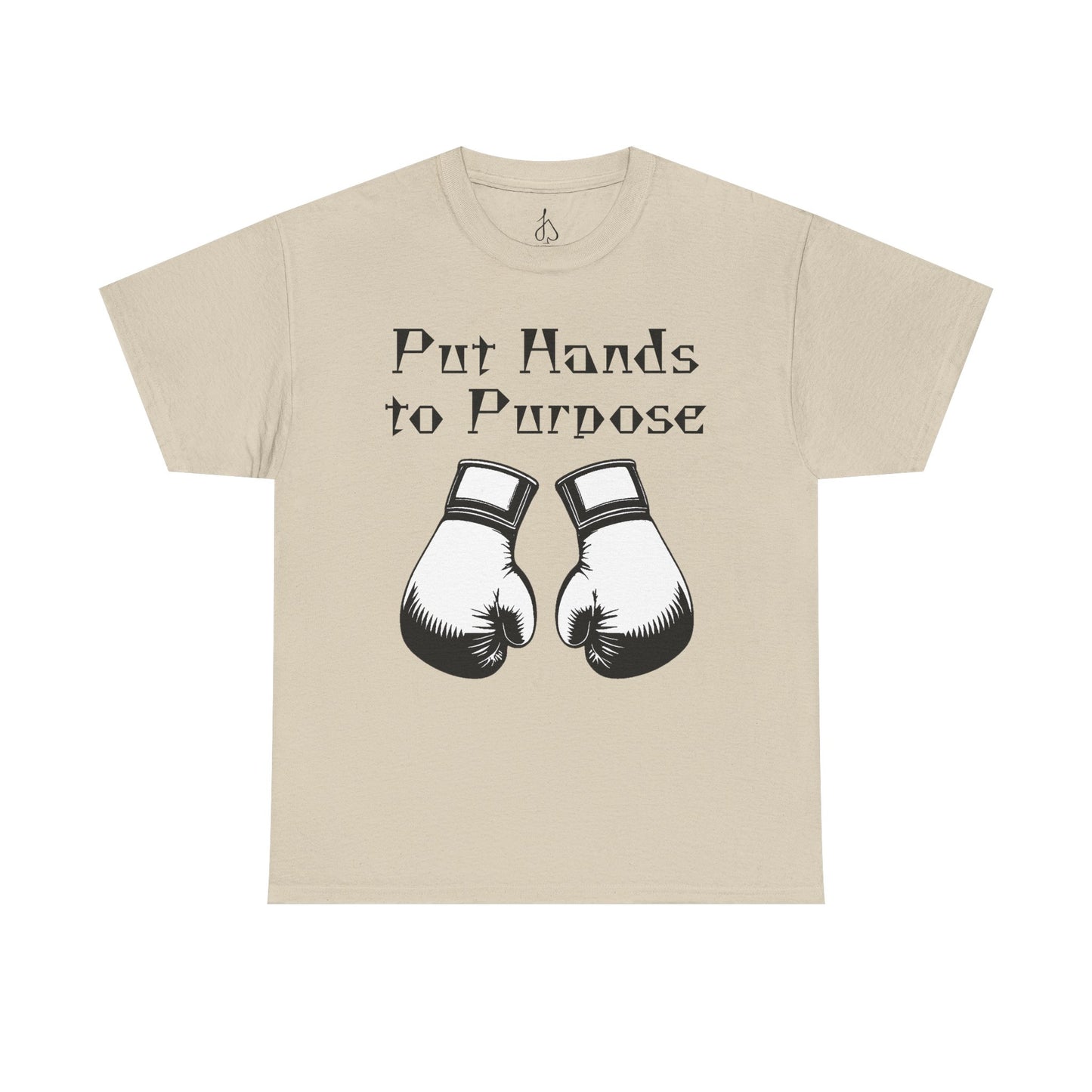 Boxing Tee, "Put Hands to Purpose" Unisex Heavy Cotton Shirt,