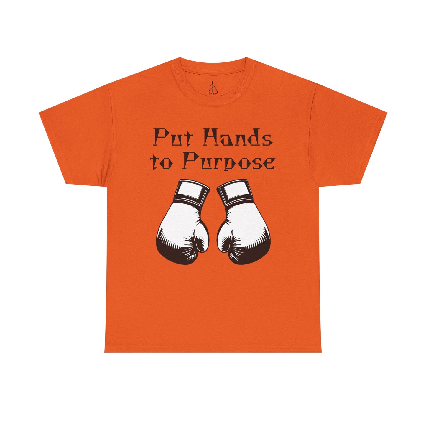 Boxing Tee, "Put Hands to Purpose" Unisex Heavy Cotton Shirt,