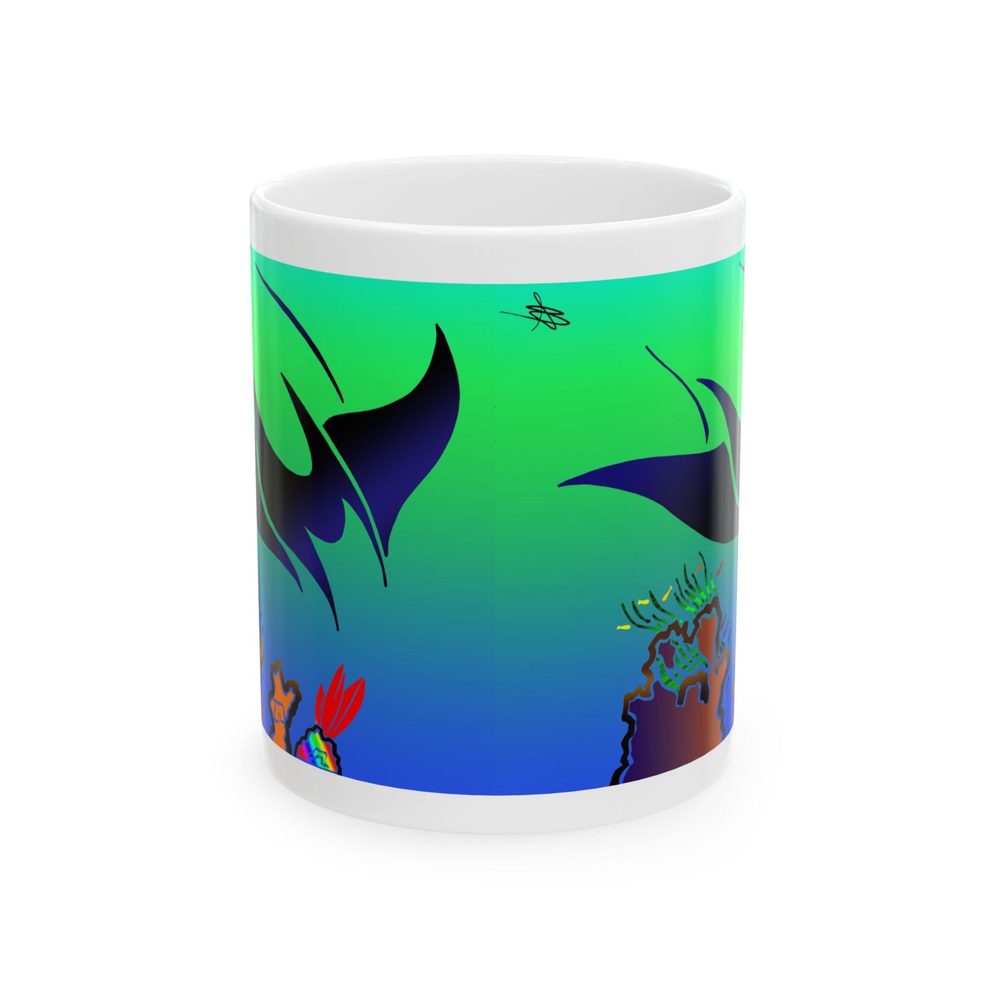 Manta Ray Ceramic Mug (11oz, 15oz)