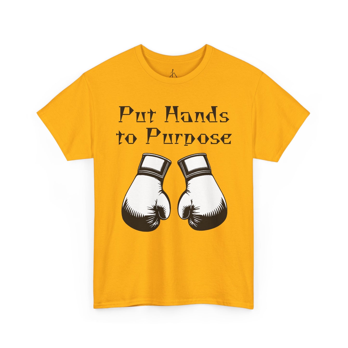 Boxing Tee, "Put Hands to Purpose" Unisex Heavy Cotton Shirt,