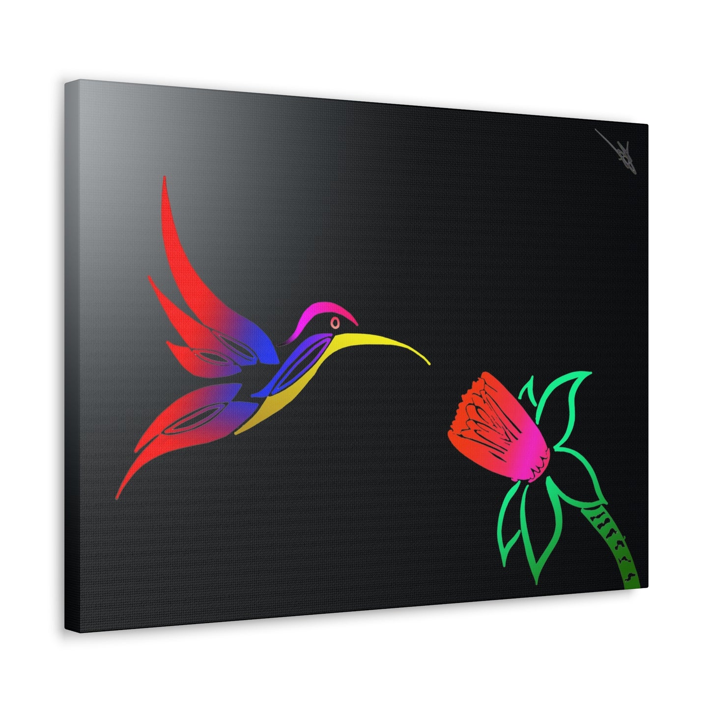 Canvas Gallery Wraps - Humming bird and flower