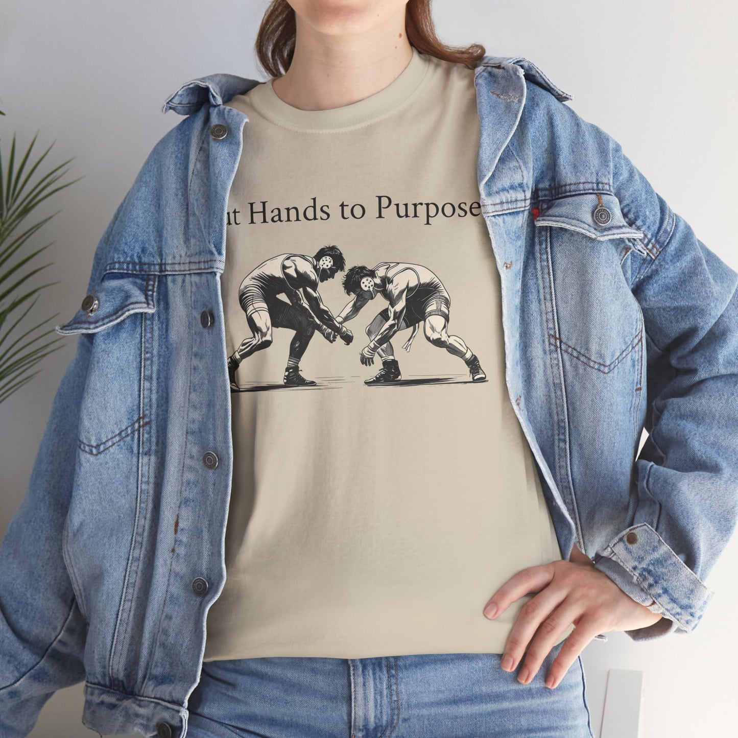 Wrestling Tee, "Put Hands to Purpose" Unisex Shirt for Wrestlers, , Graphic Tee