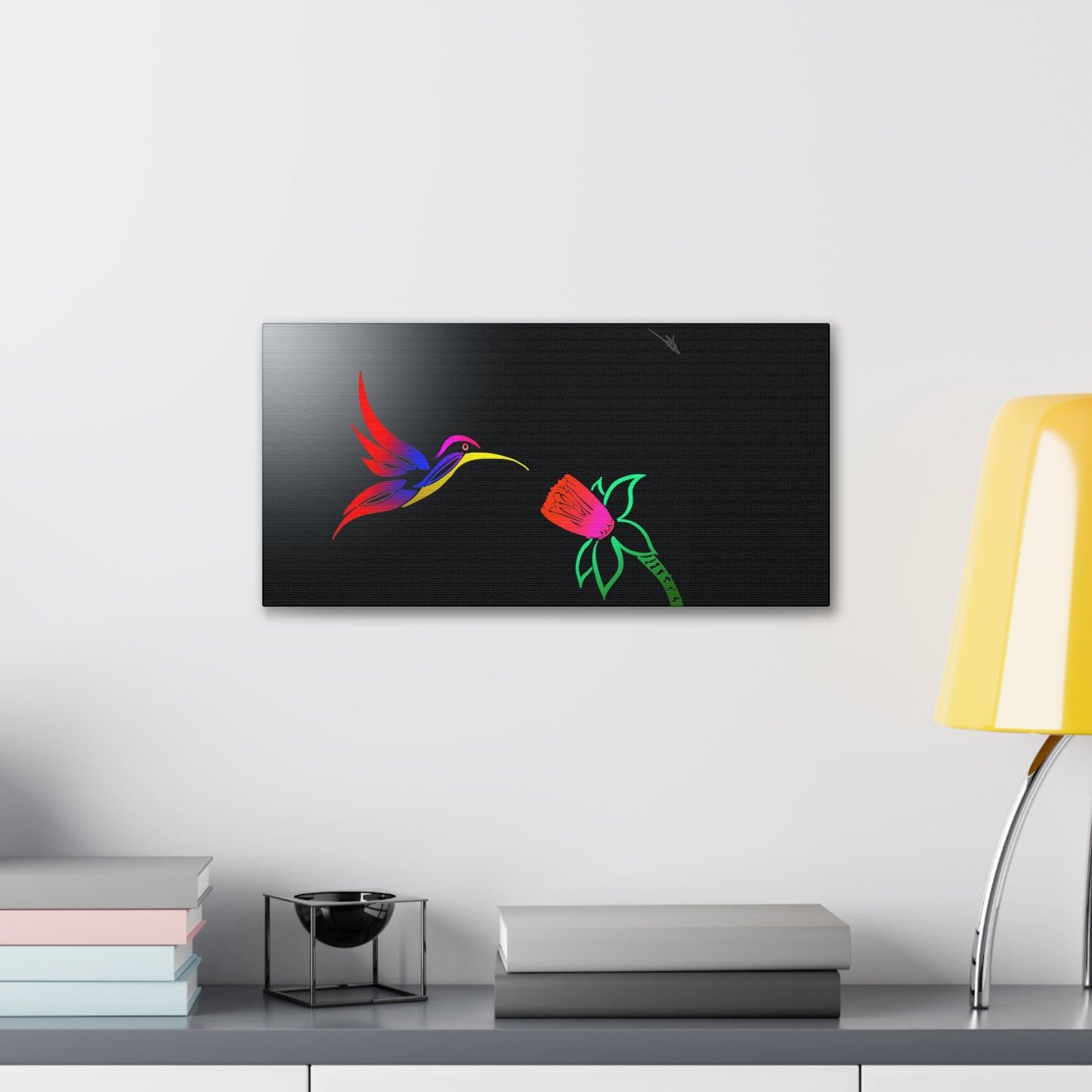 Canvas Gallery Wraps - Humming bird and flower