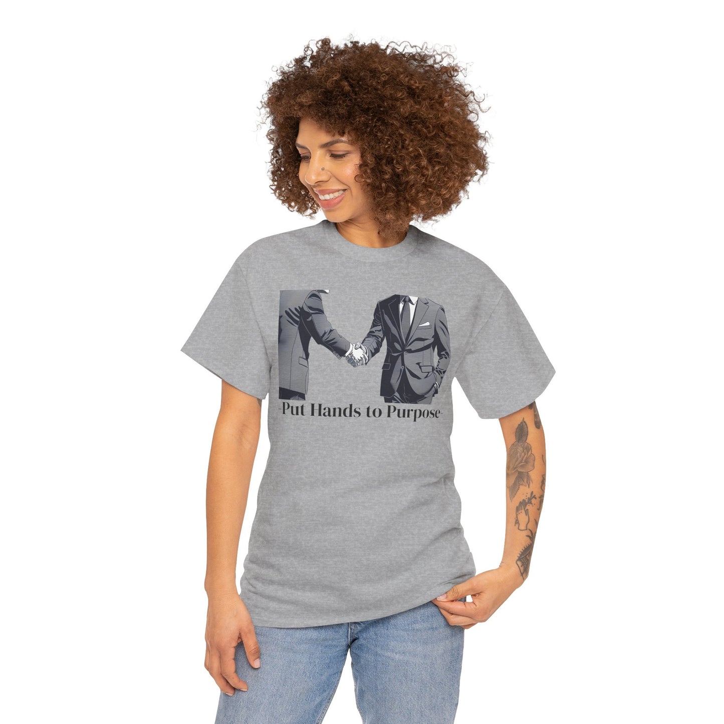 Business Men Shaking Hands Graphic T-Shirt "Put Hands to Purpose