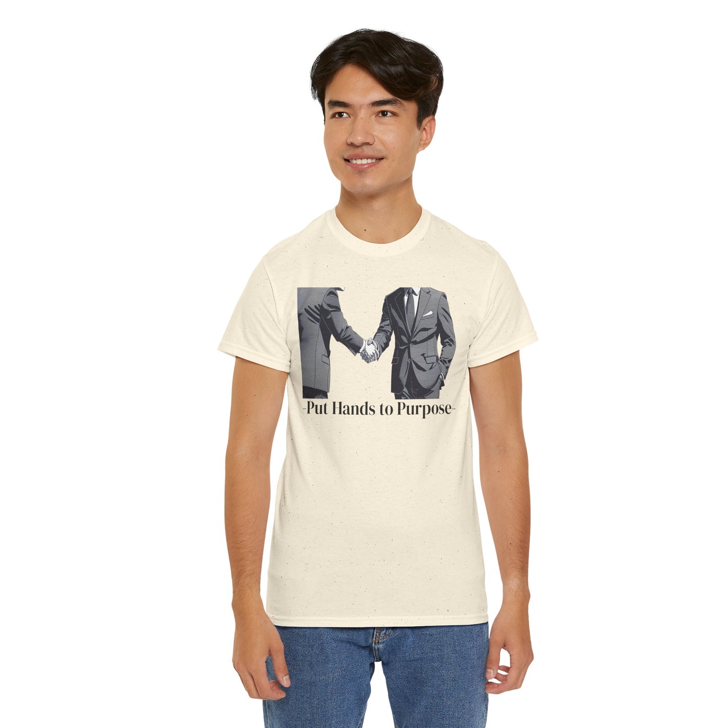 Business Men Shaking Hands Graphic T-Shirt "Put Hands to Purpose