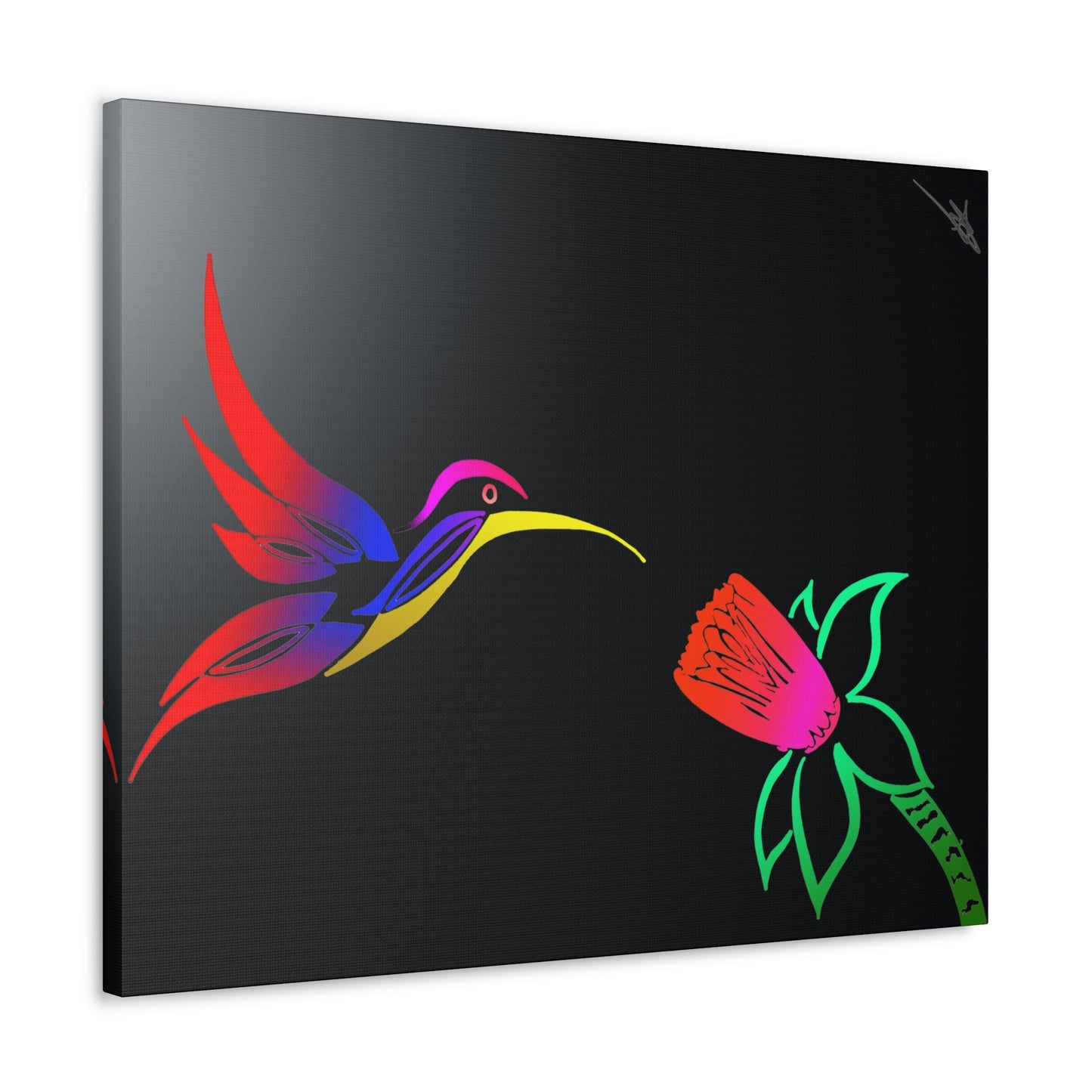 Canvas Gallery Wraps - Humming bird and flower