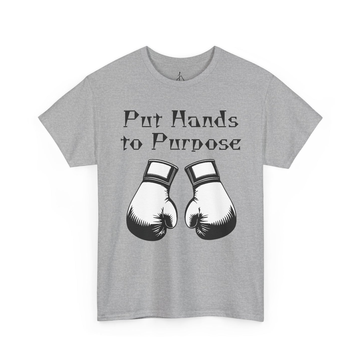 Boxing Tee, "Put Hands to Purpose" Unisex Heavy Cotton Shirt,