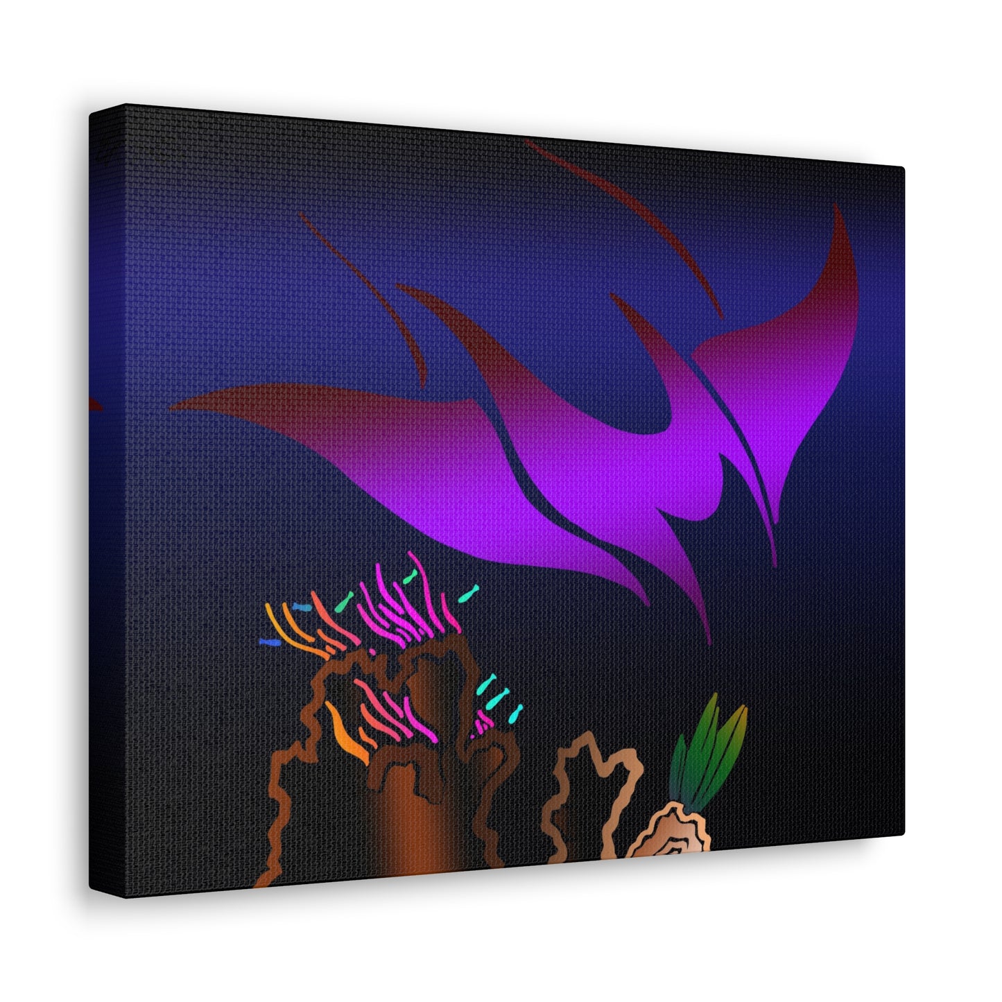 Canvas Wrap Manta Ray Ocean Art