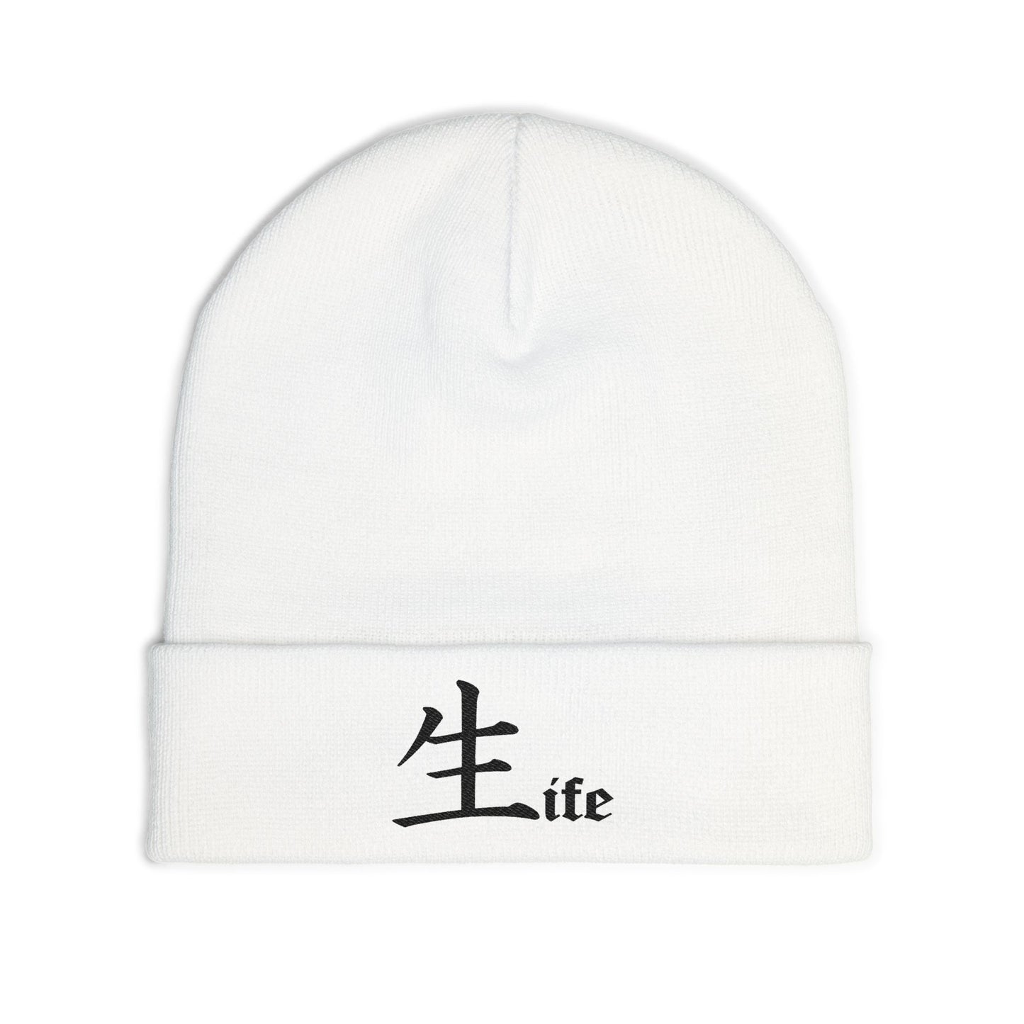 Life by Jack Spade embroidered Knit Beanie, Cuffed Winter Hat