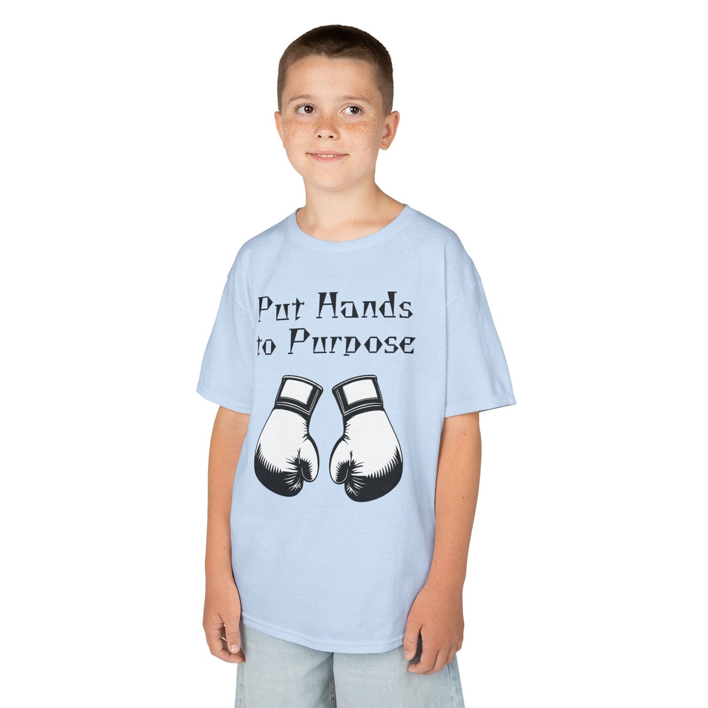 Kids Boxing Tee, "Put Hands to Purpose"