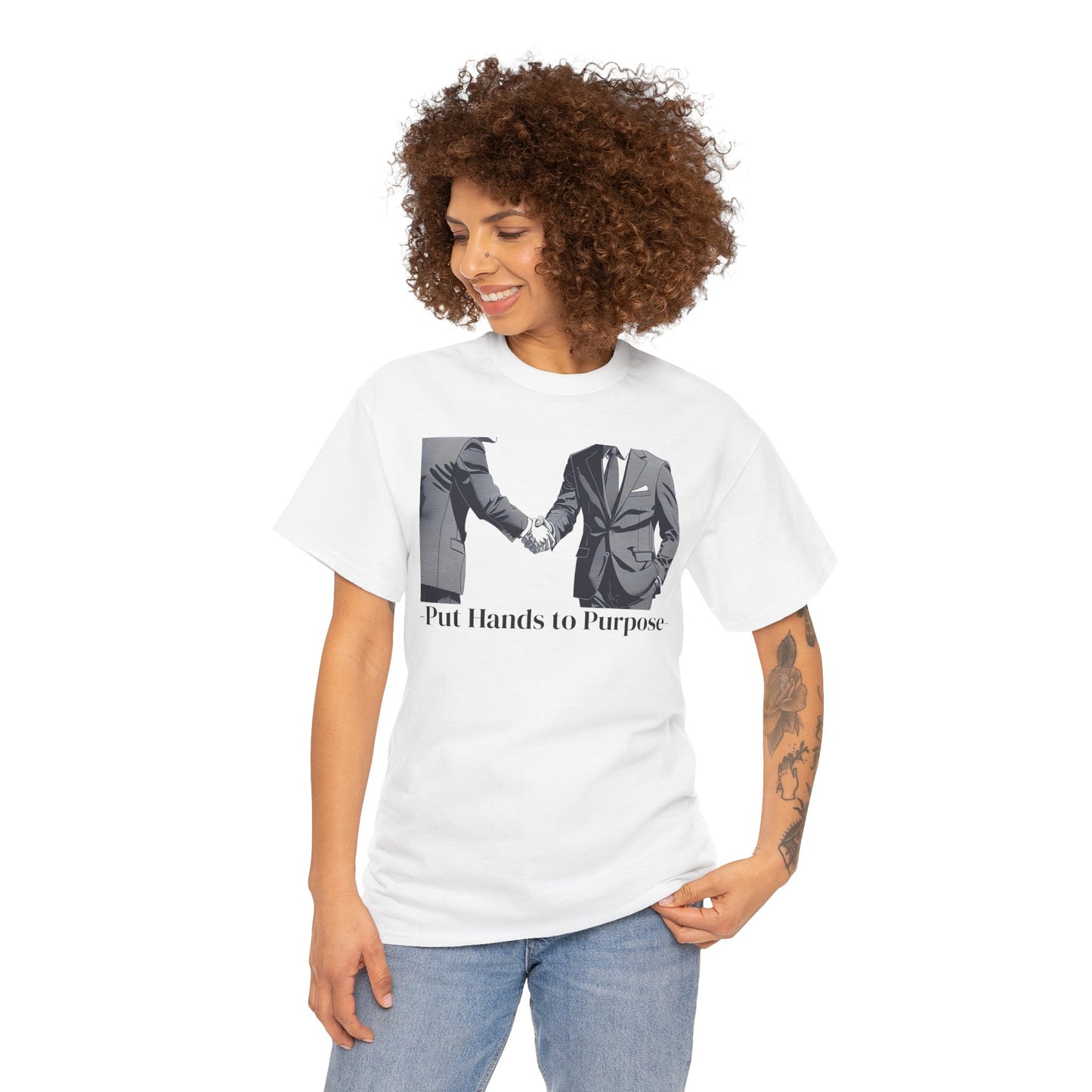 Business Men Shaking Hands Graphic T-Shirt "Put Hands to Purpose