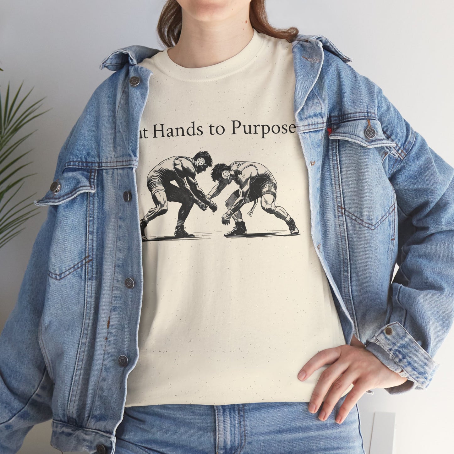 Wrestling Tee, "Put Hands to Purpose" Unisex Shirt for Wrestlers, , Graphic Tee