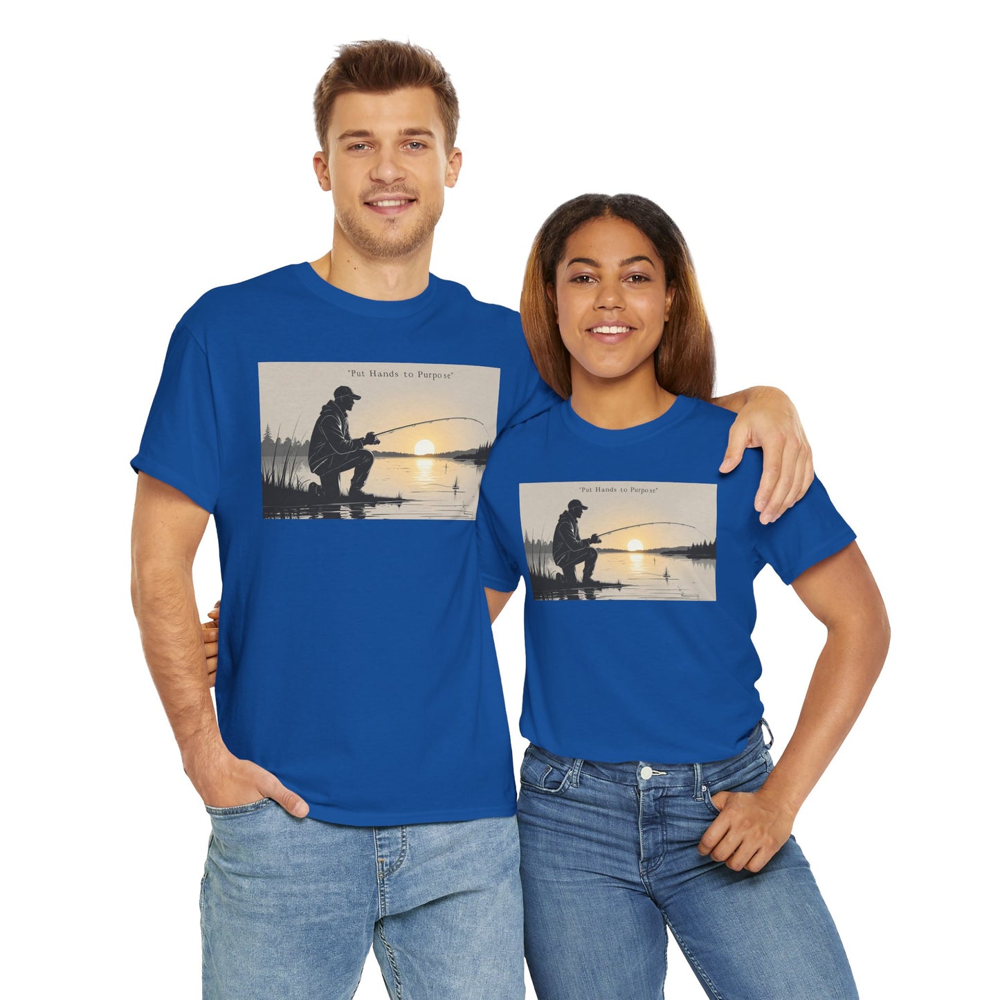Fishing Graphic Tee, Put Hands to Purpose, Unisex T-Shirt