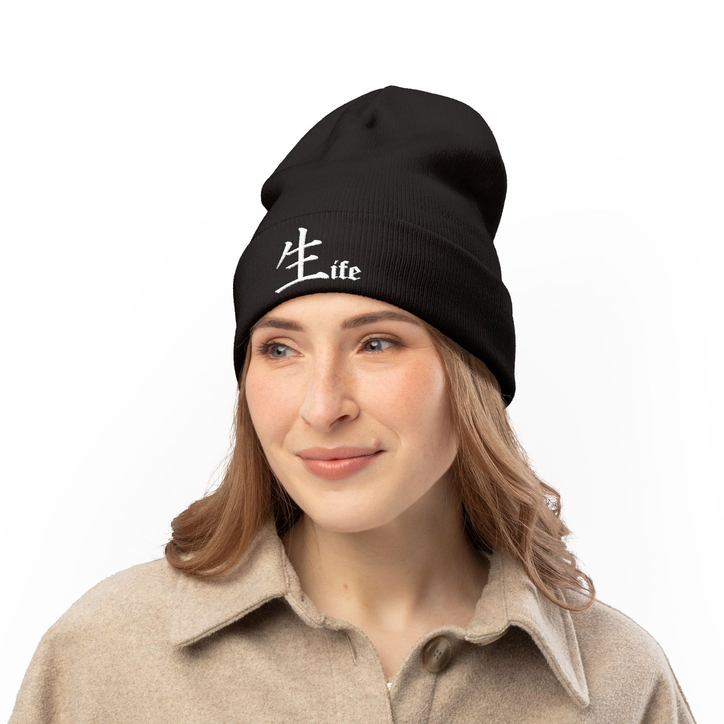 Life by Jack Spade embroidered Knit Beanie, Cuffed Winter Hat