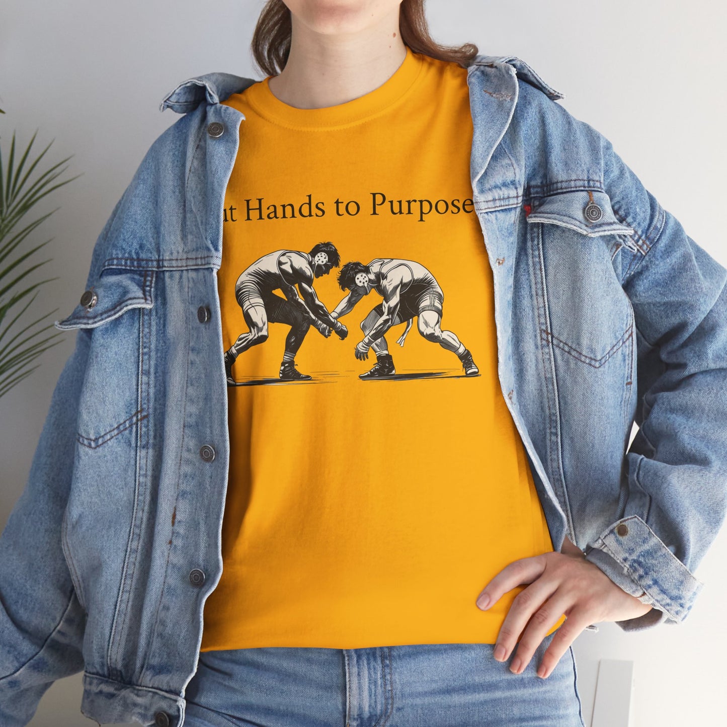 Wrestling Tee, "Put Hands to Purpose" Unisex Shirt for Wrestlers, , Graphic Tee
