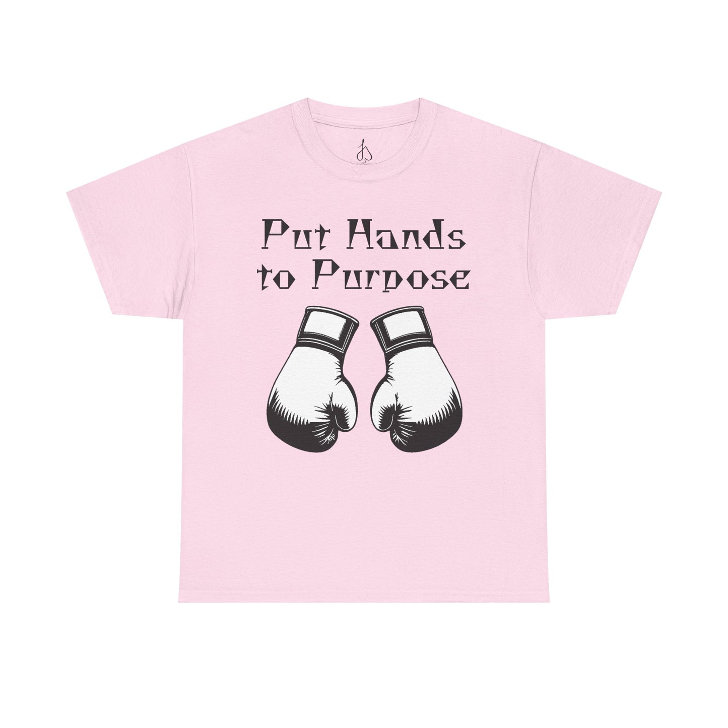 Boxing Tee, "Put Hands to Purpose" Unisex Heavy Cotton Shirt,