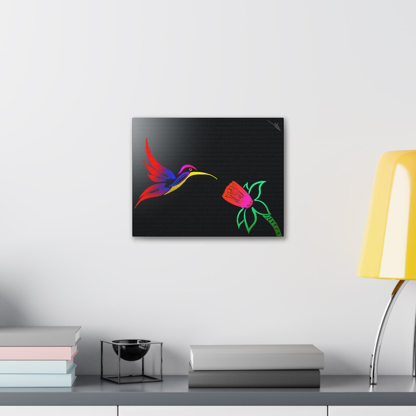 Canvas Gallery Wraps - Humming bird and flower