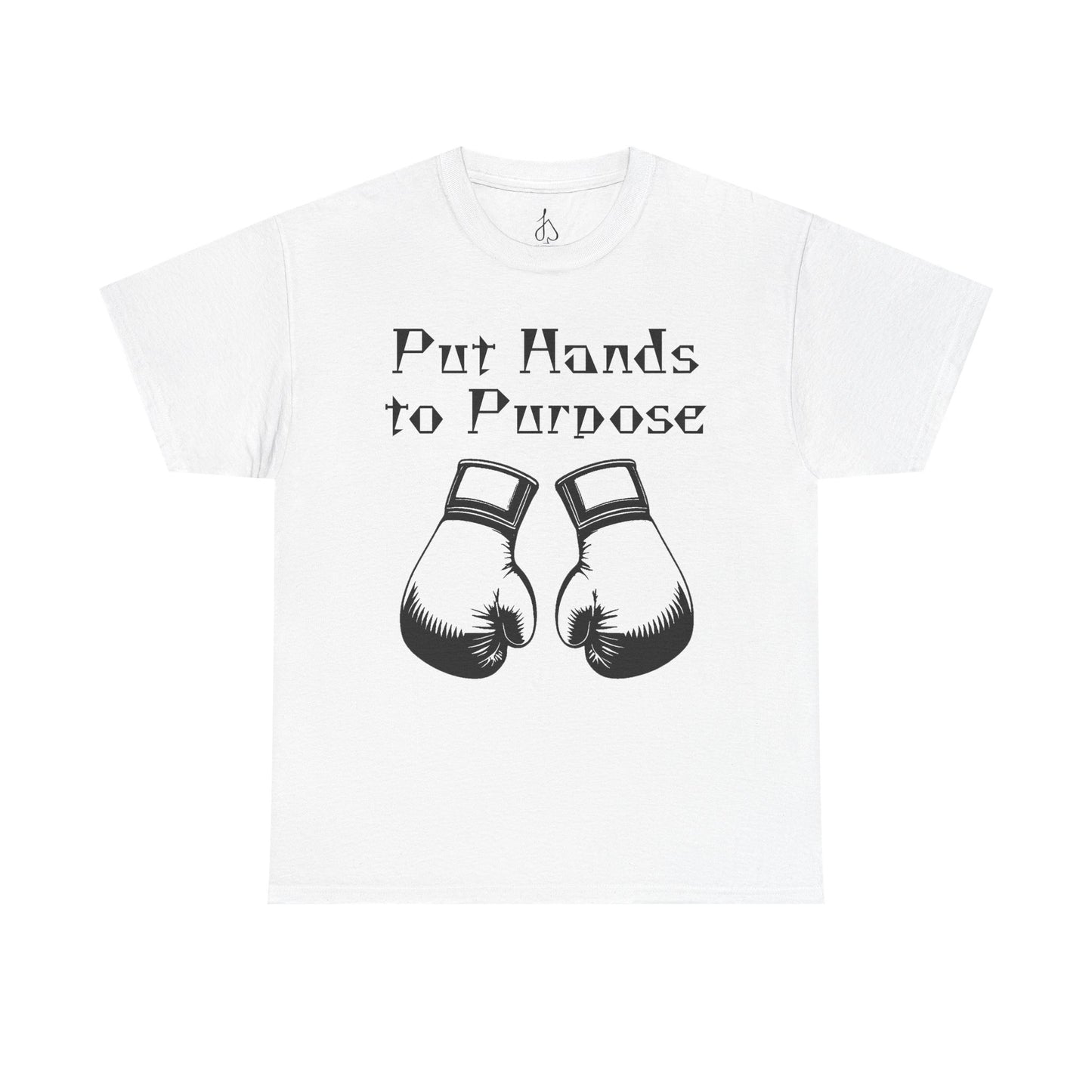 Boxing Tee, "Put Hands to Purpose" Unisex Heavy Cotton Shirt,
