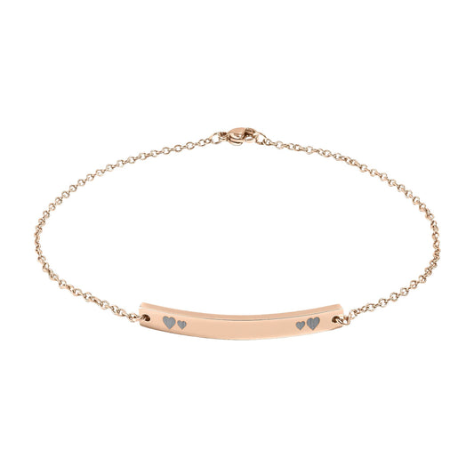 Engravable Curved Bar Anklet – Personalized Minimalist Chain for Gifts & Everyday Wear